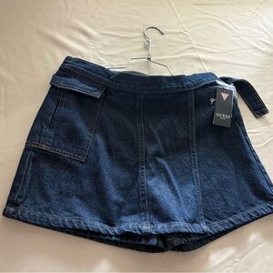 GUESS Dark Blue Denim Skort